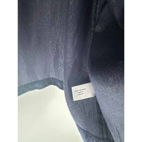 Lane Bryant Womens Shimmering Navy Blue Short Sleeve Blouse Size 18 velvet plus - Picture 4 of 6